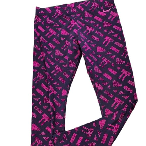 Nike Black & Hot Pink Leggings - Picture 1 of 6